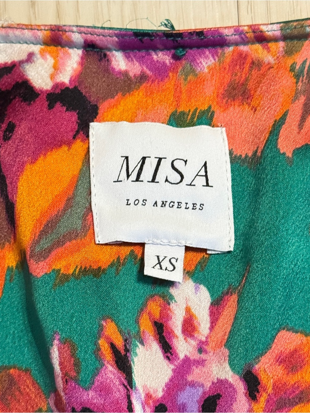 Misa Amalya floral ruffle mini dress tiered ruffle hem smocked waist LIKE NEW XS - Picture 9 of 12